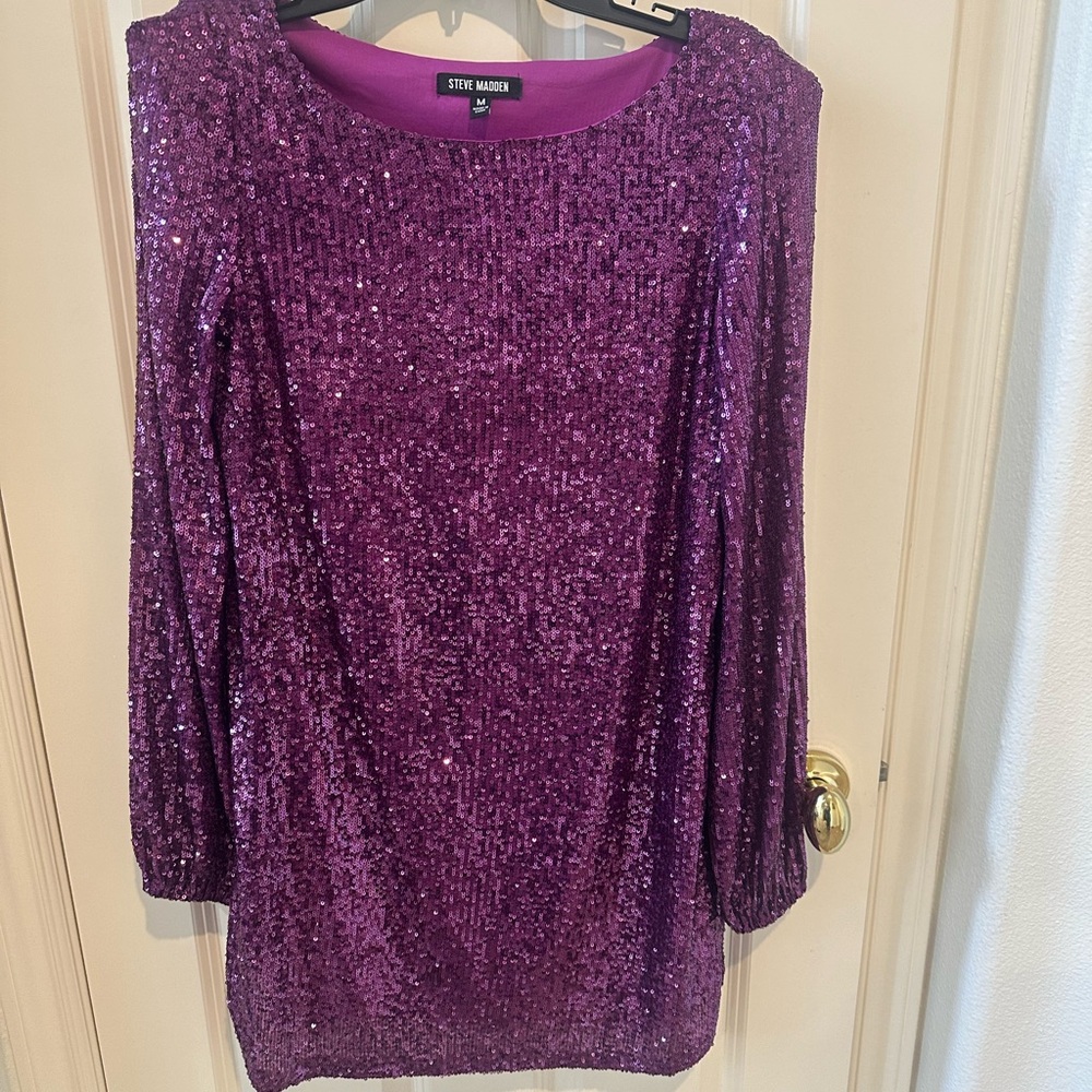 Steve Madden Purple Sequin Dress